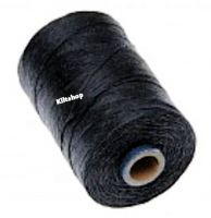 Black Bagpipe Hemp, waxed.